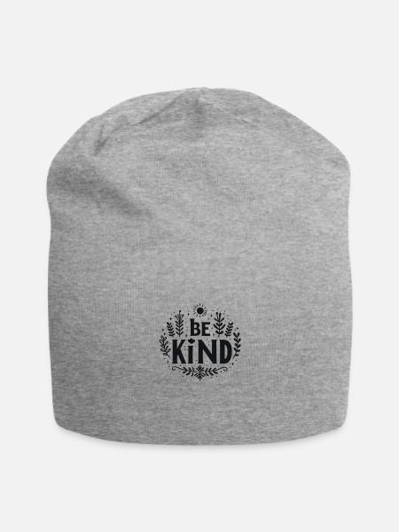 be kind - Jersey Beanie - heather gray - Front