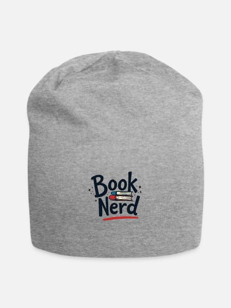 Book Nerd - Jersey Beanie - heather gray - Front