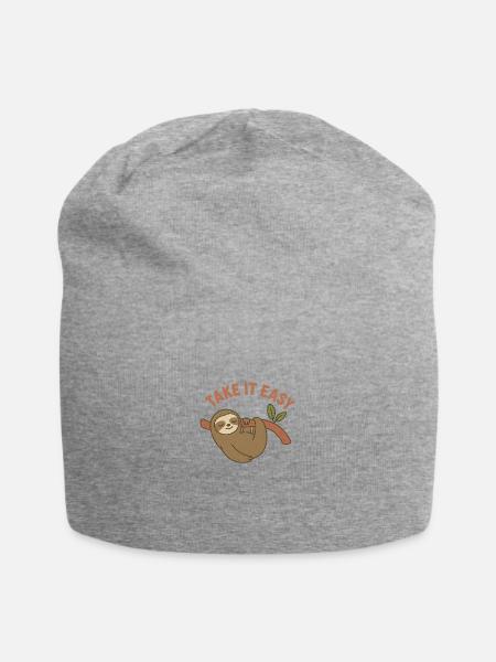 Take It Easy - Jersey Beanie - heather gray - Front