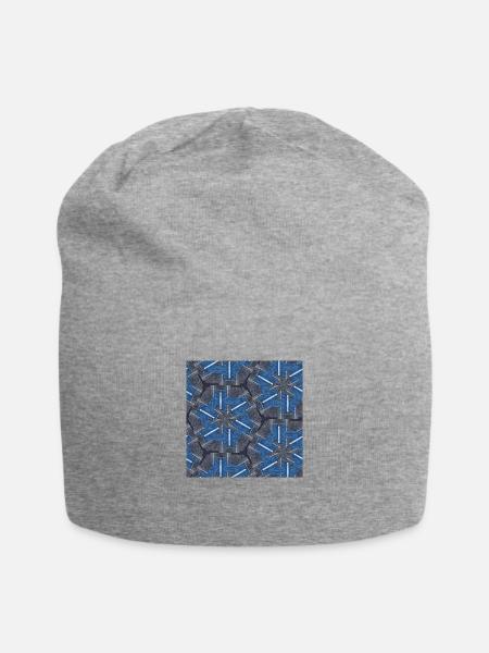 Jeans fabric pattern - Jersey Beanie - heather gray - Front