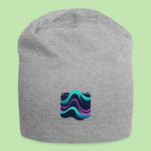 Abstract Wavy Ocean Pattern - Jersey Beanie