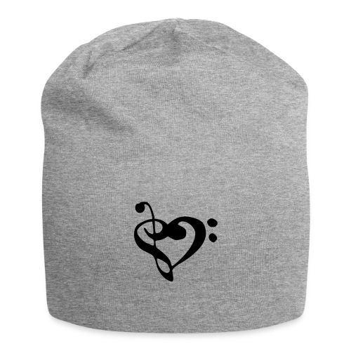 musical note with heart - Jersey Beanie