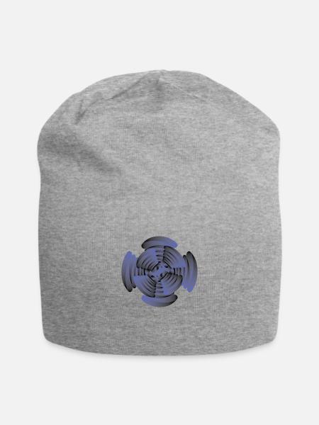 Windmill Abstract Art Funny - Jersey Beanie - heather gray - Front