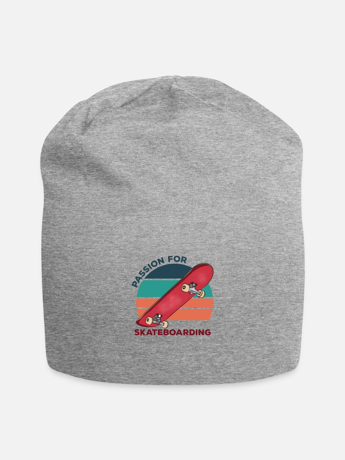 Passion For Skateboarding - Jersey Beanie - heather gray - Front