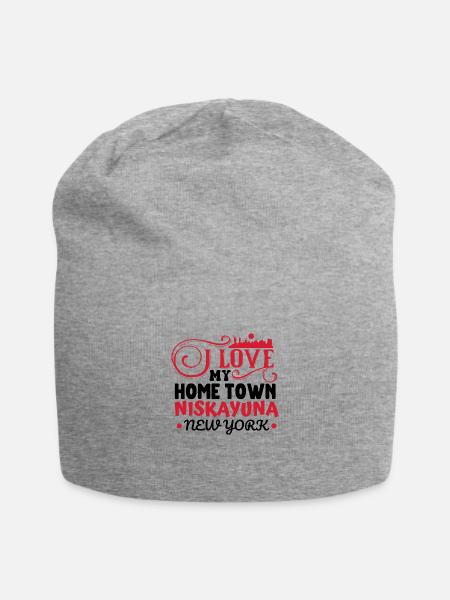 I Love Niskayuna New York - Jersey Beanie - heather gray - Front