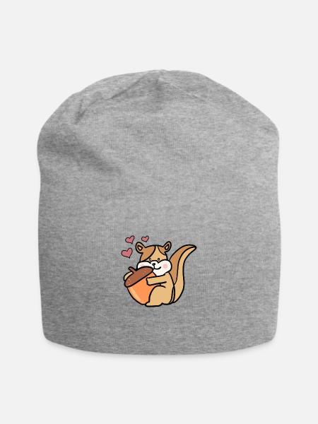 Chipmunk And Canary Seed - Jersey Beanie - heather gray - Front