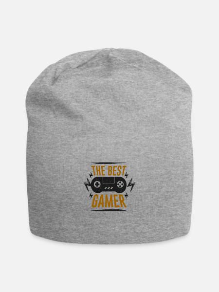 The Best Gamer - Jersey Beanie - heather gray