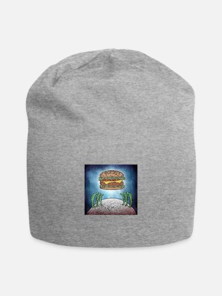 The divine hamburger - Jersey Beanie - heather gray - Front