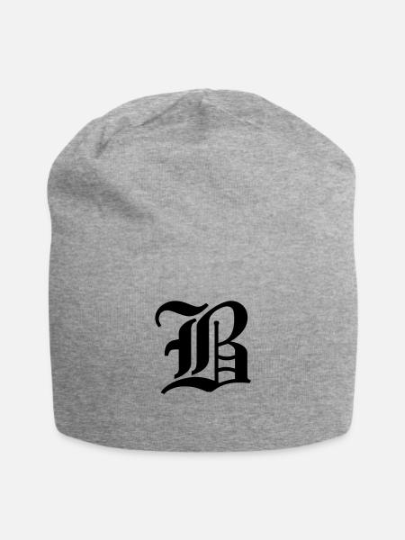 Olde English B - Jersey Beanie - heather gray - Front