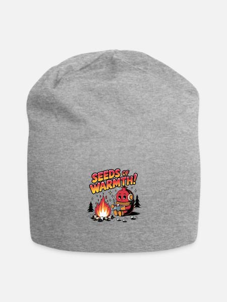 seeds of warmth - Jersey Beanie - heather gray - Front