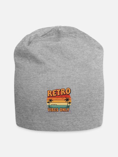 Retro Vibes Only - Jersey Beanie - heather gray - Front