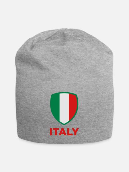 National Flag of Italy - Jersey Beanie - heather gray