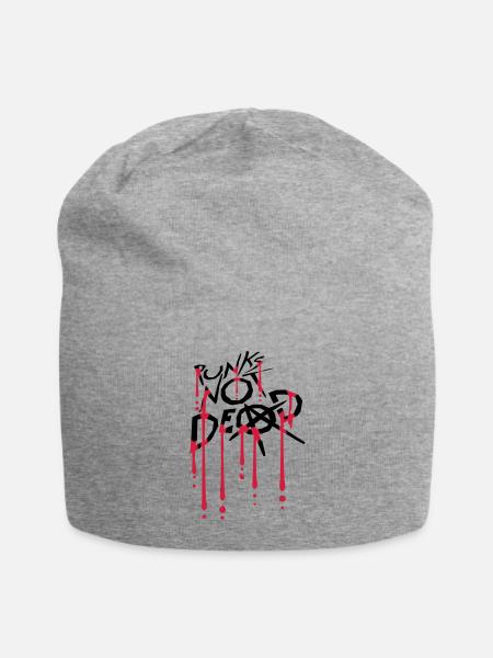 punks not dead quote - Jersey Beanie - heather gray - Front