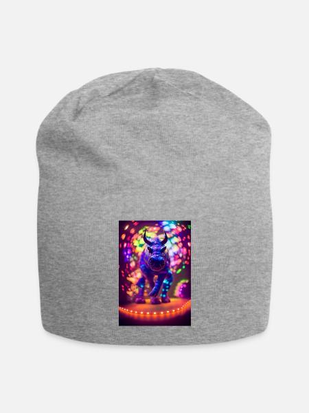 Rhino Disco - Jersey Beanie - heather gray