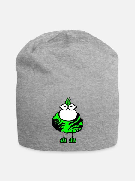 Punk sheep - Jersey Beanie - heather gray - Front