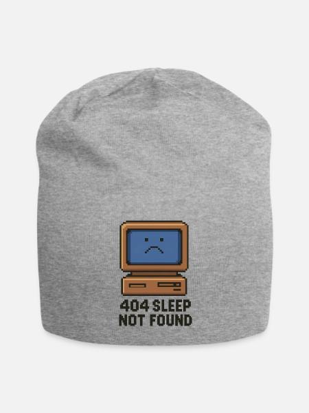 404 Sleep Not Found - Jersey Beanie - heather gray - Front