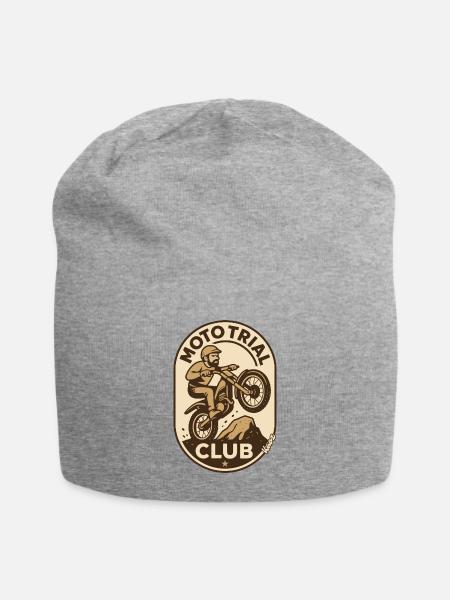 Moto Trial Club Badge - Jersey Beanie - heather gray - Front