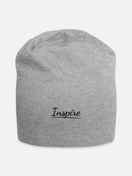 Inspire, Resilience, gratitude,appreciation - Jersey Beanie - heather gray - Front