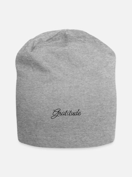 Gratitude,appreciation,thankfulness,blessing - Jersey Beanie - heather gray - Front