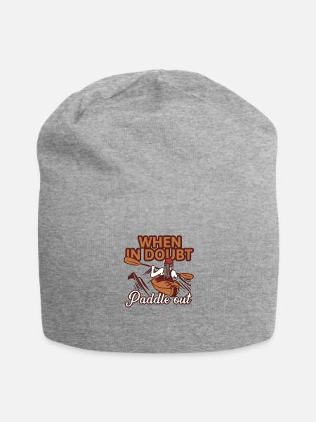 when in doubt paddle out - Jersey Beanie - heather gray - Front