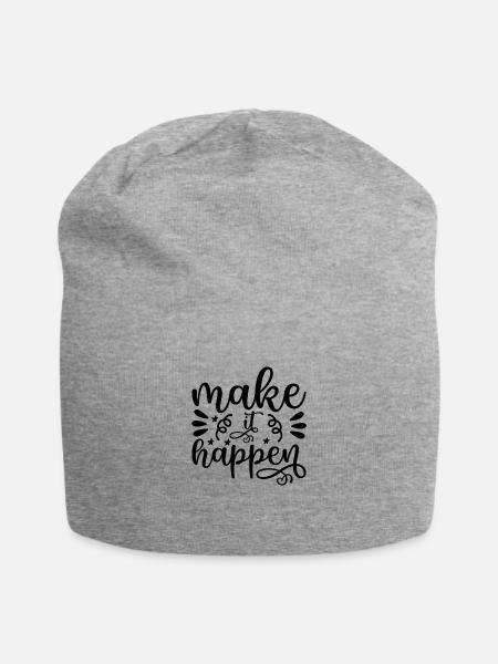 Make It Happen - Jersey Beanie - heather gray - Front