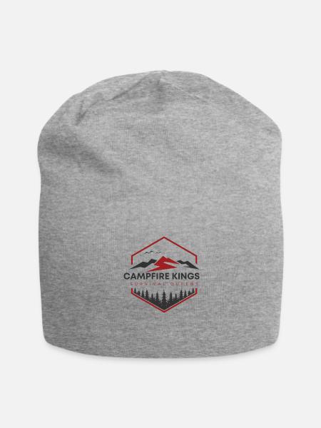 Campfire Kings Survival Queens - Jersey Beanie - heather gray - Front