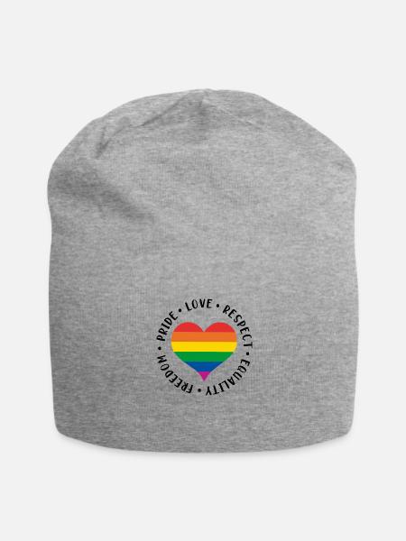 Pride love respect equality freedom - Jersey Beanie - heather gray