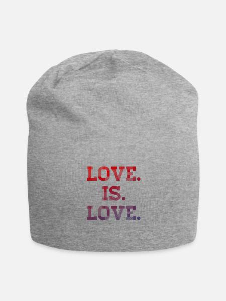 Love Is Love Statement - Jersey Beanie - heather gray