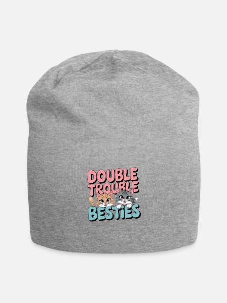 Cute Bestie Bond Designs - Jersey Beanie - heather gray - Front