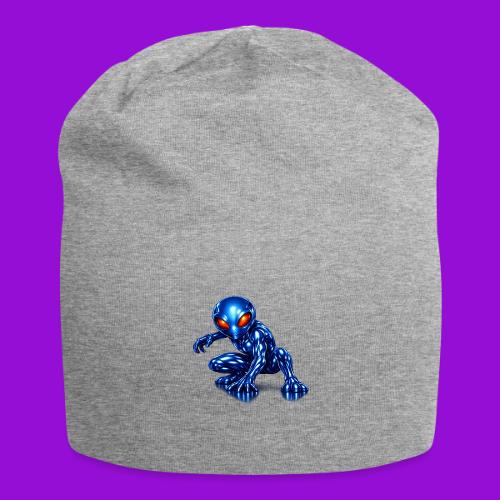 Blue Alien Crouch - Jersey Beanie
