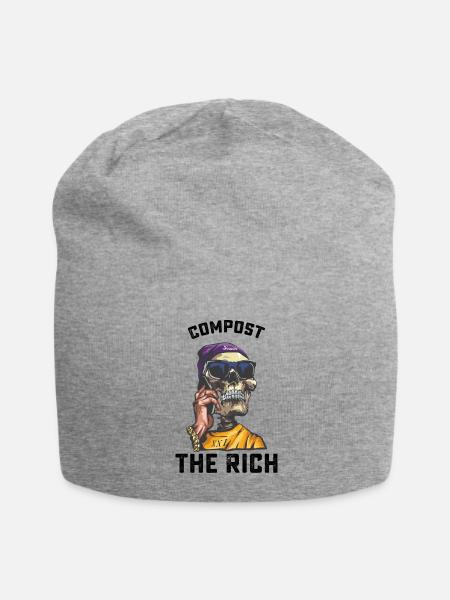 Compost The Rich - Jersey Beanie - heather gray - Front