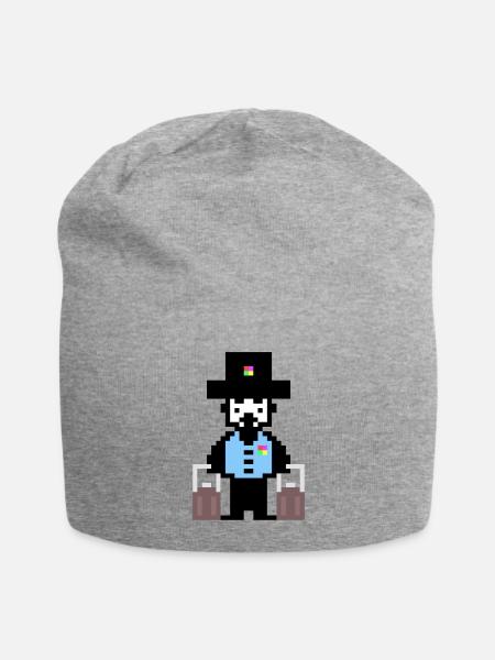 Mister Magic And Bucket Rainbow Without Background - Jersey Beanie - heather gray - Front