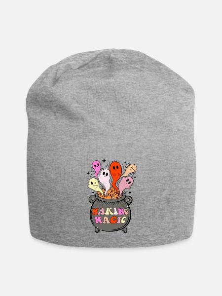 MAKING MAGIC png - Jersey Beanie - heather gray - Front