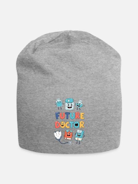Future Doctor Cartoon Medics - Jersey Beanie - heather gray