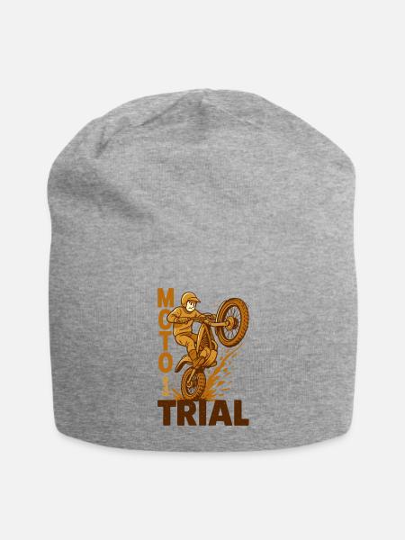 Moto Trial Rider Splash - Jersey Beanie - heather gray - Front