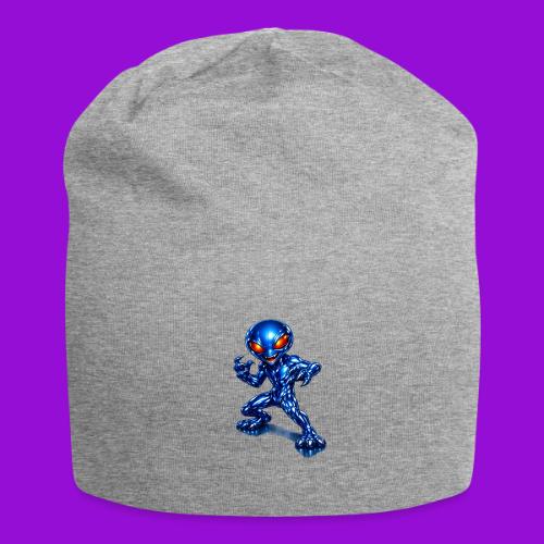 Angry Blue Alien - Jersey Beanie