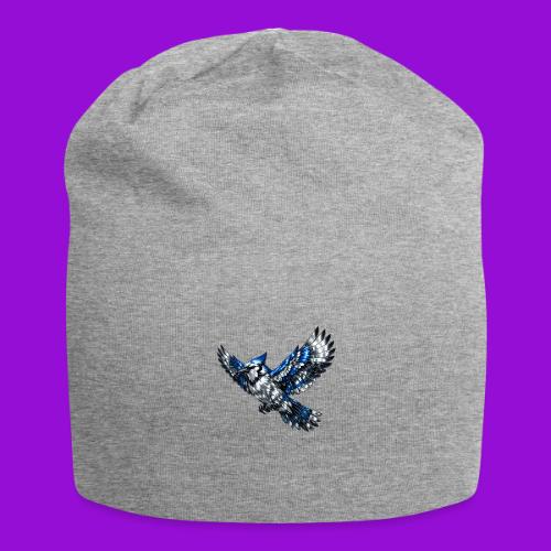 Silver Blue Jay in Flight - Jersey Beanie