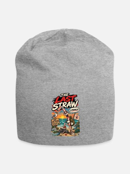 The Last Straw - Jersey Beanie - heather gray - Front