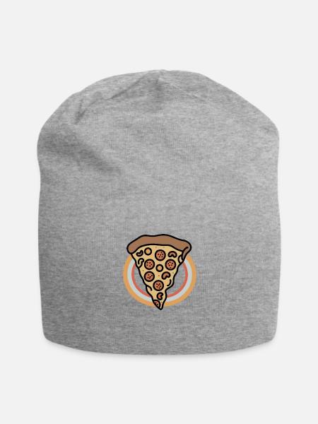 Pizza Slice, Slice of Pizza - Jersey Beanie - heather gray - Front