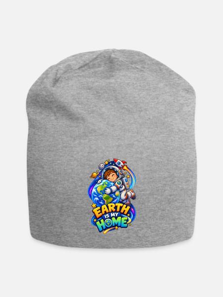 Kids Space - Jersey Beanie - heather gray - Front