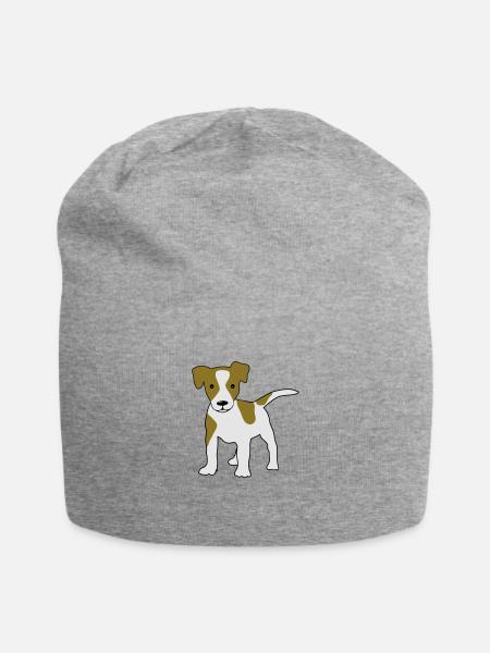 Jack Russell Terrier - Jersey Beanie - heather gray