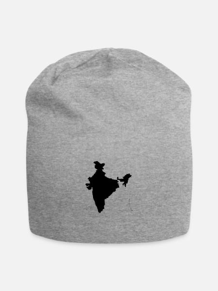 India map - Jersey Beanie - heather gray - Front