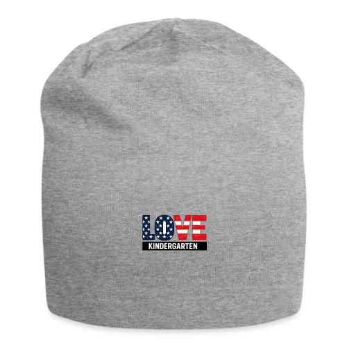 Love Kindergarten Patriotic Graduation - Jersey Beanie