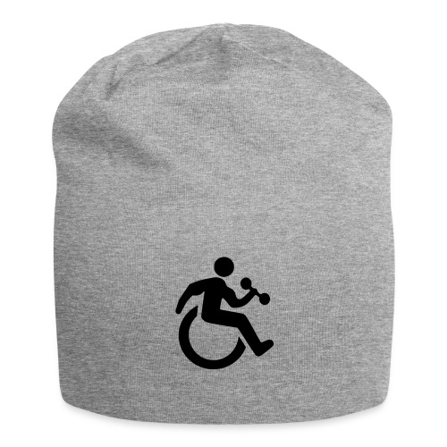 Image of wheelchair user who does bodybuilding - Jersey Beanie