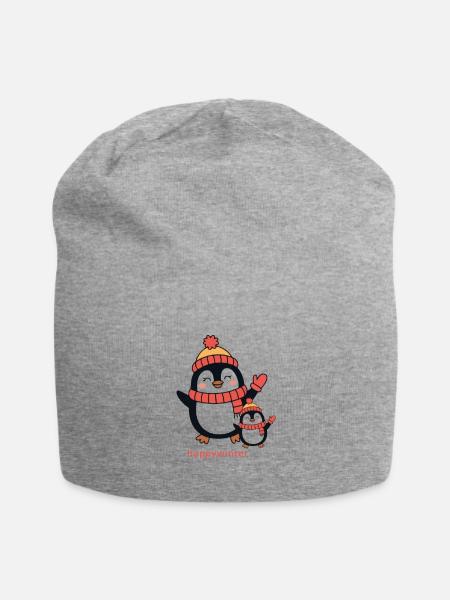The joy of winter - Jersey Beanie - heather gray