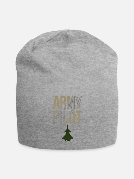 Army Pilot - Jersey Beanie - heather gray - Front
