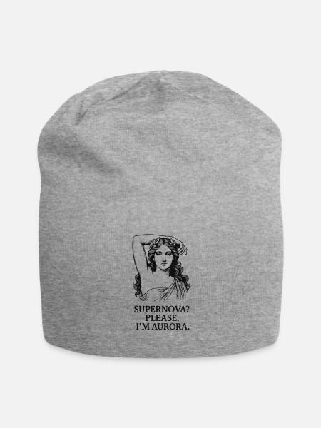 Aurora Not Supernova – Mythology Meme Design - Jersey Beanie - heather gray - Front