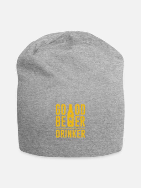 Good Beer Drinker - Jersey Beanie - heather gray - Front