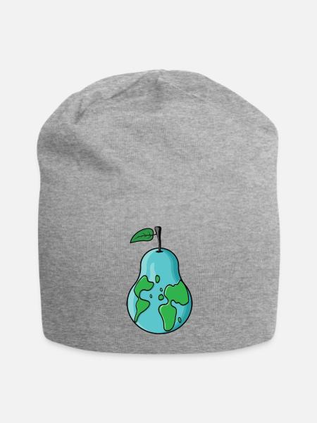Pear Fruit On Earth Day - Jersey Beanie - heather gray - Front