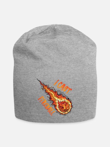 Flaming Meteor D20 - Jersey Beanie - heather gray - Front